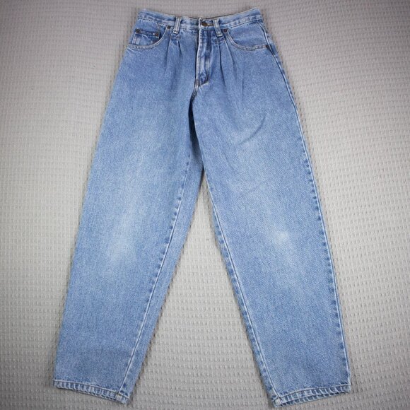 Bugle Boy Size 14 Carot Cut Y2K Denim Jeans - Picture 2 of 6